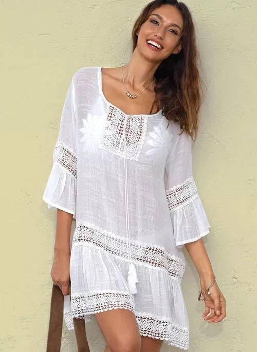 Women's Boho Style Lace Beach Cover Up