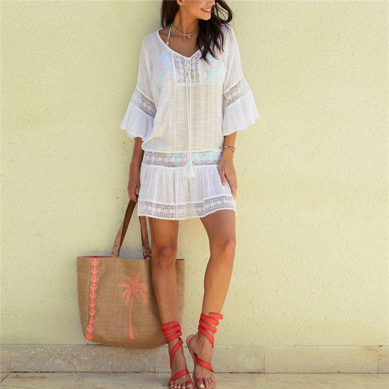 Women's Boho Style Lace Beach Cover Up
