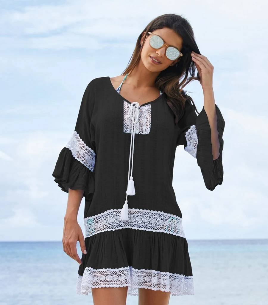 Women's Boho Style Lace Beach Cover Up