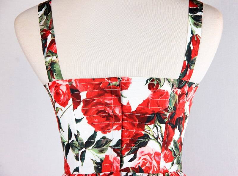 Women's Red Roses Dress