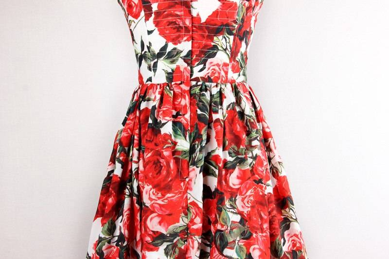 Women's Red Roses Dress